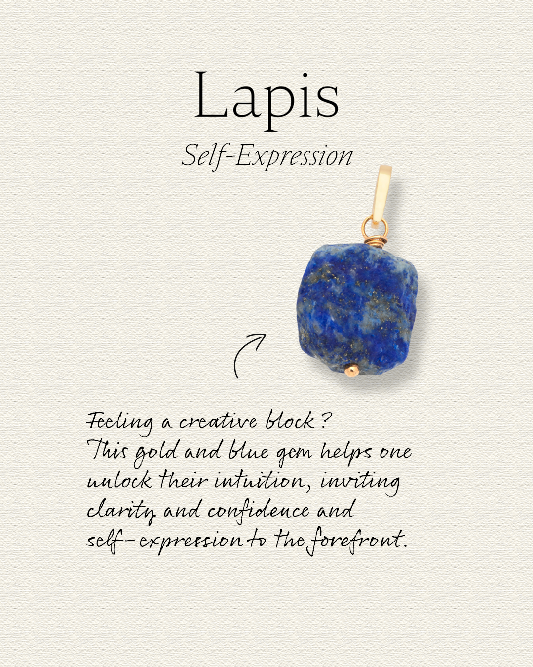 Lapis Tennis Pendant - Gold Vermeil