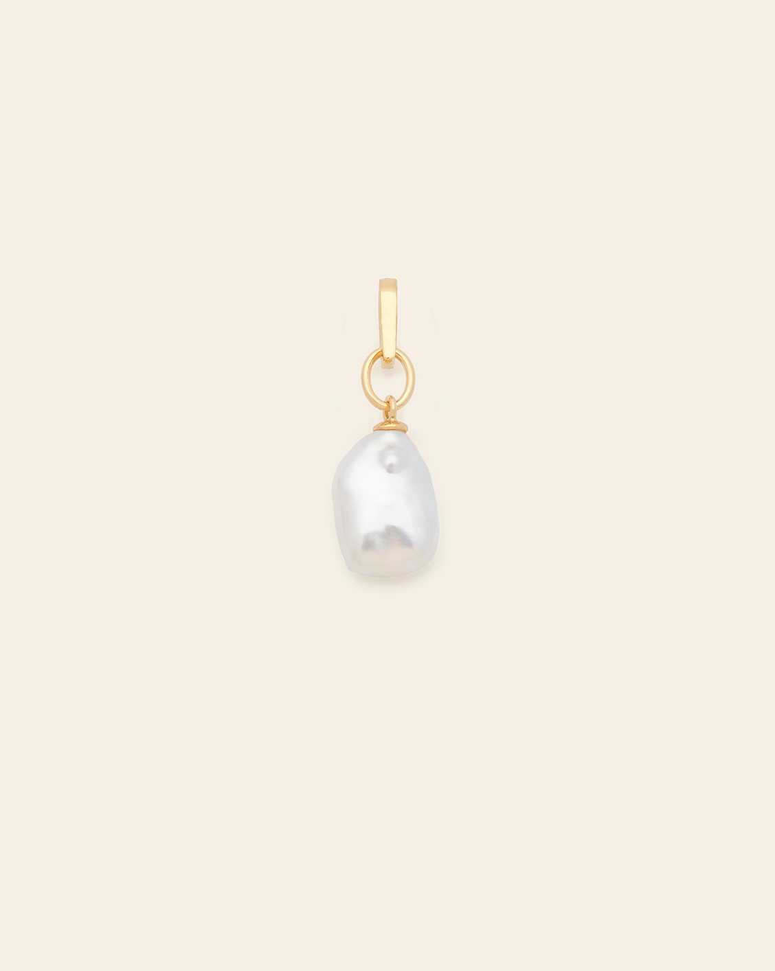 Baroque Pearl Tennis Pendant - Gold Vermeil