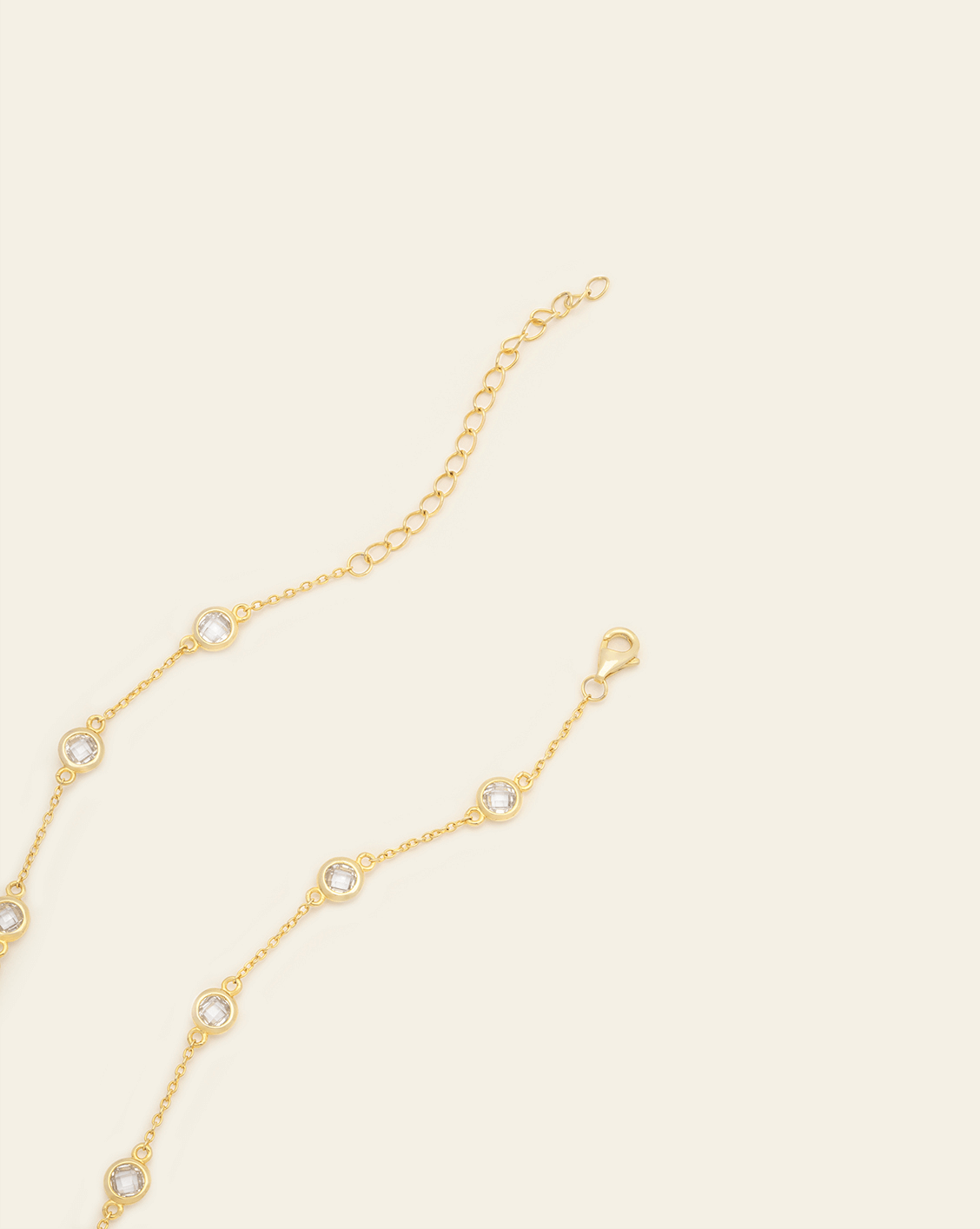 Bezel Station Chain - Gold Vermeil