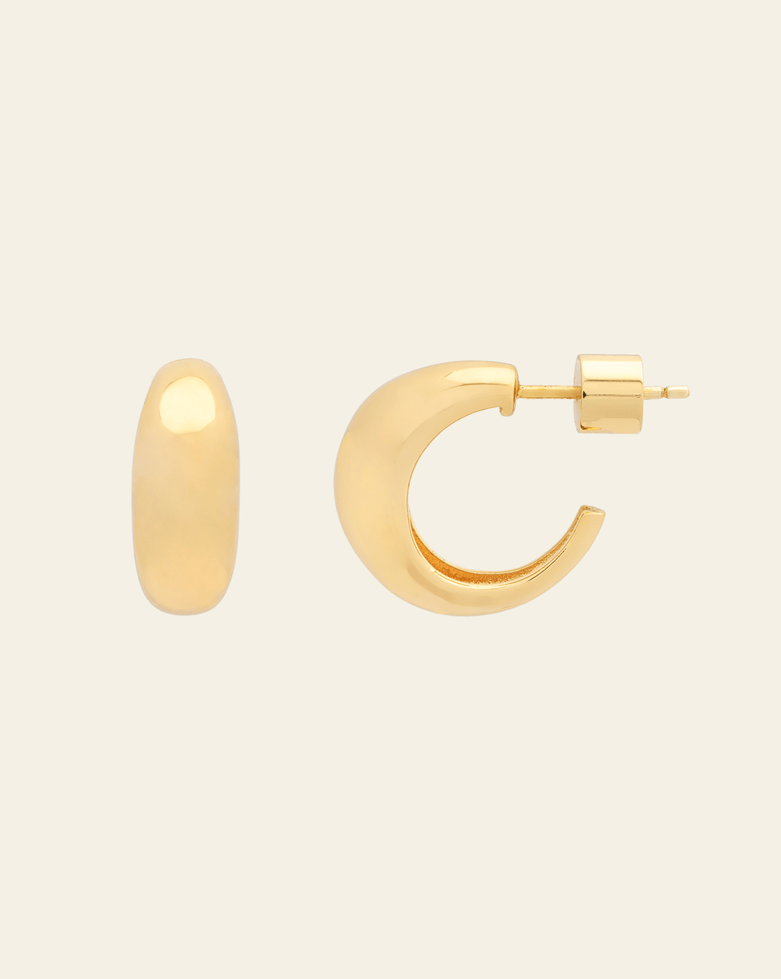 Curve Hoops - Gold Vermeil