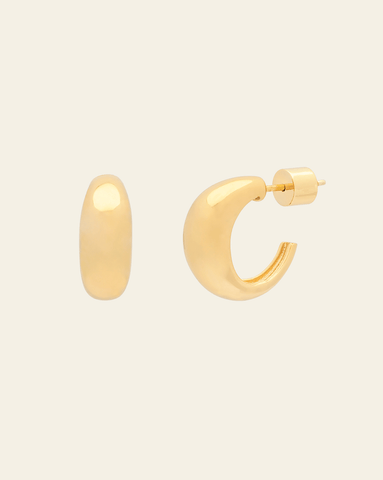 Curve Hoops - Gold Vermeil