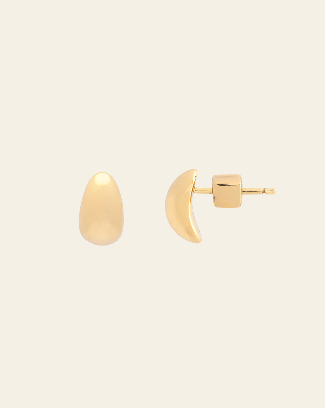 Curve Studs - Gold Vermeil