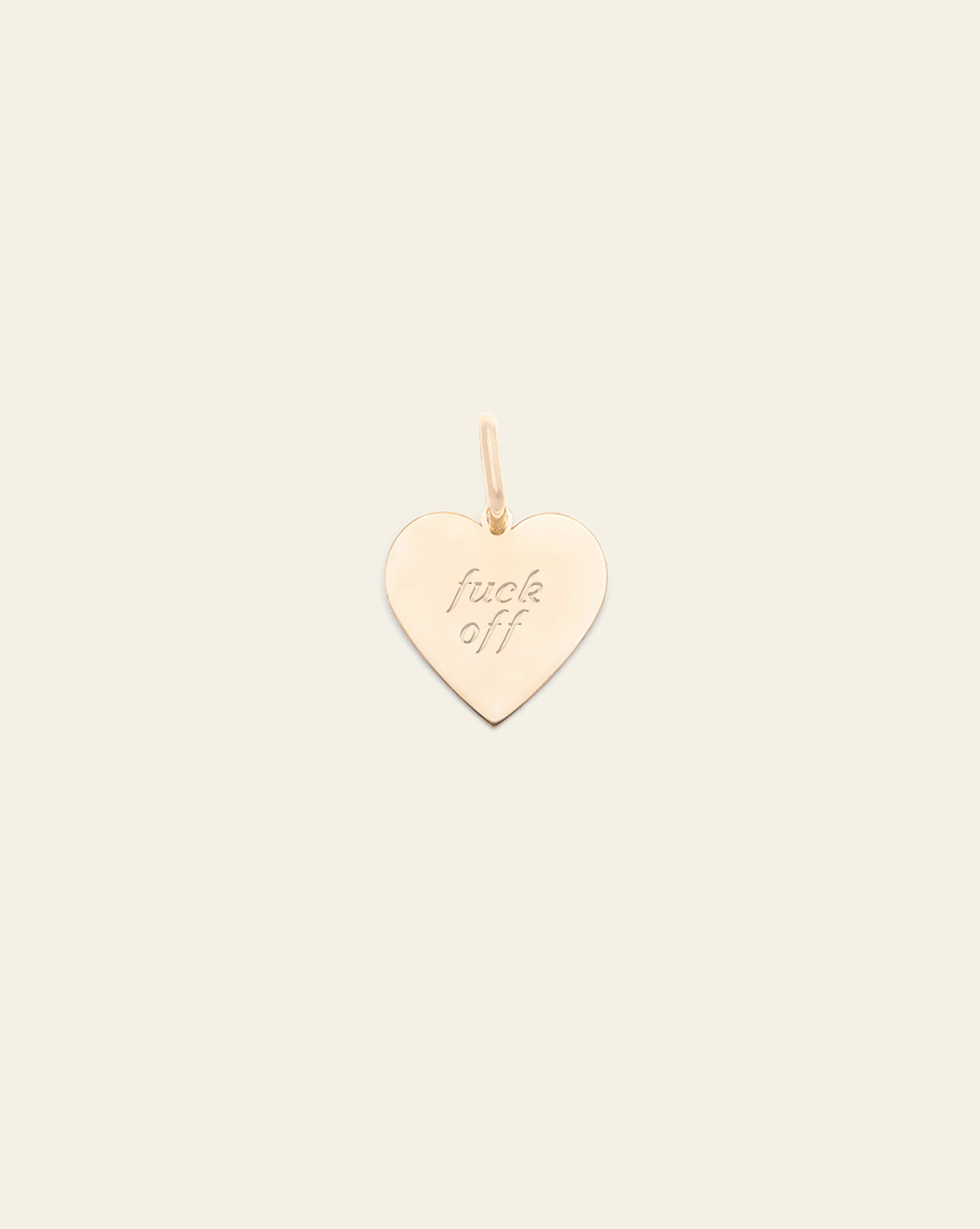 F Off Heart Pendant - Gold Vermeil