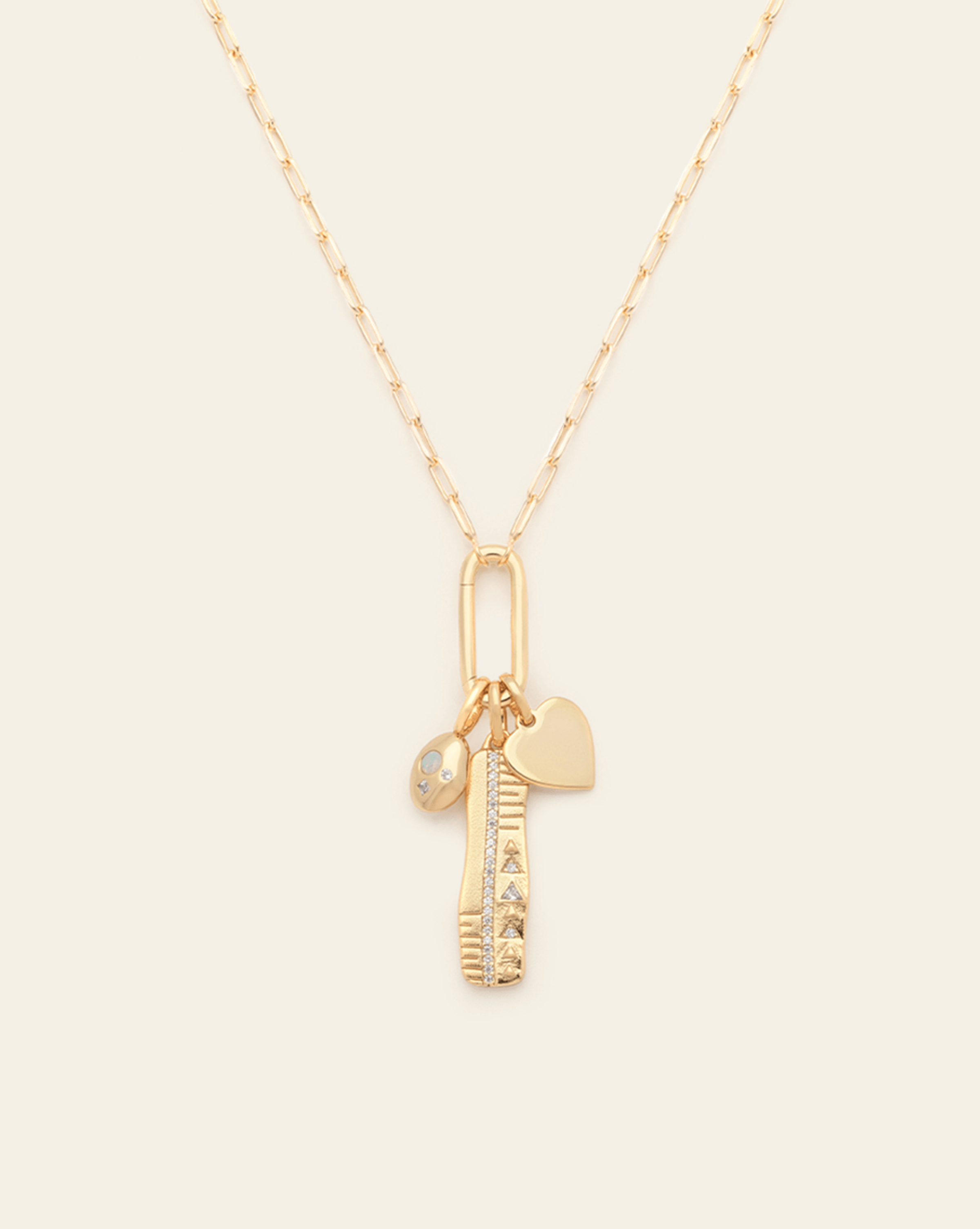 Forever Friends Charm Necklace - Gold Vermeil