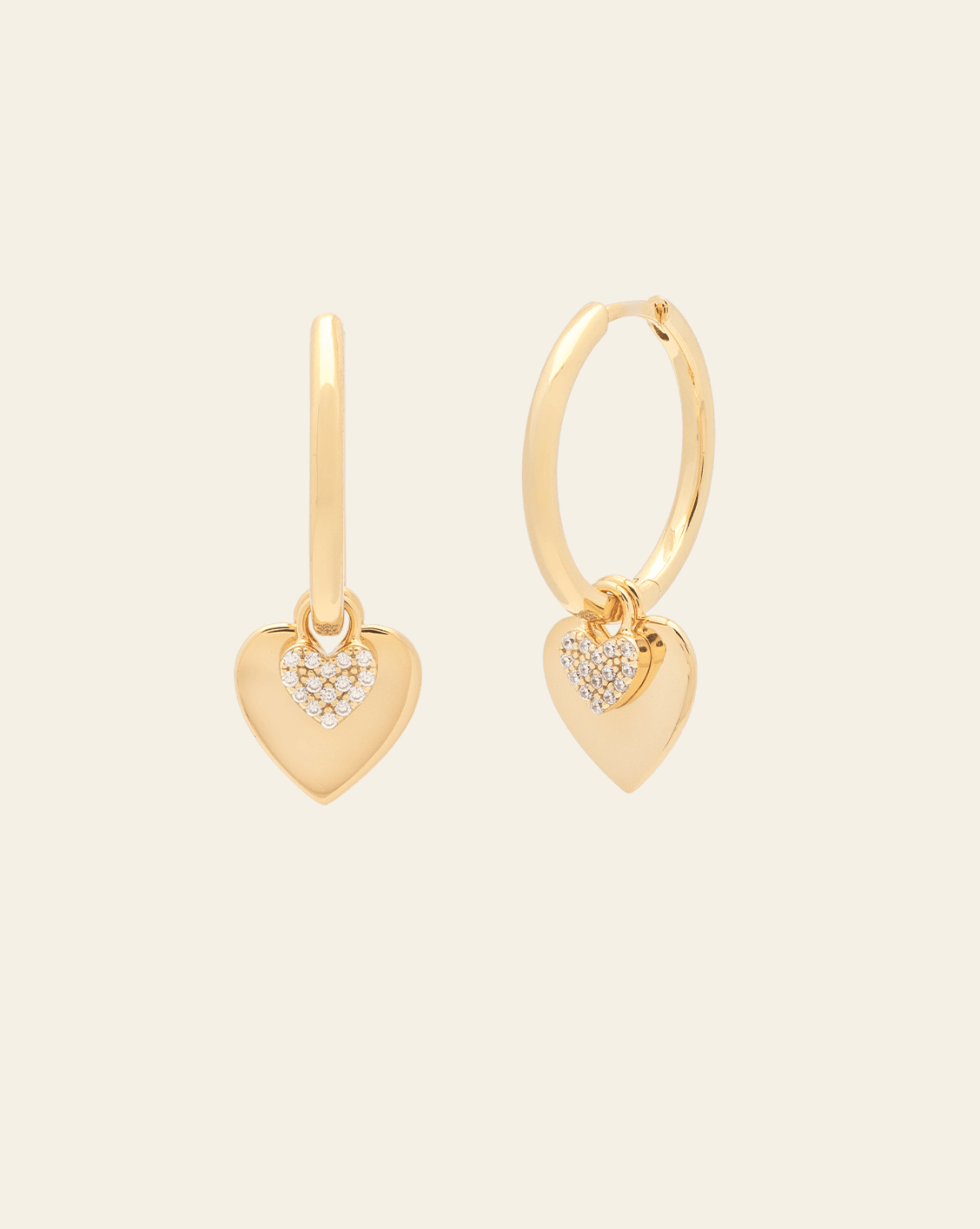 Heart You Charm Earrings - Gold Vermeil