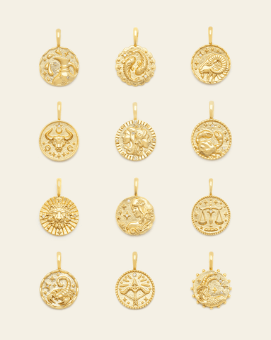 Horoscope Medallion - Gold Vermeil