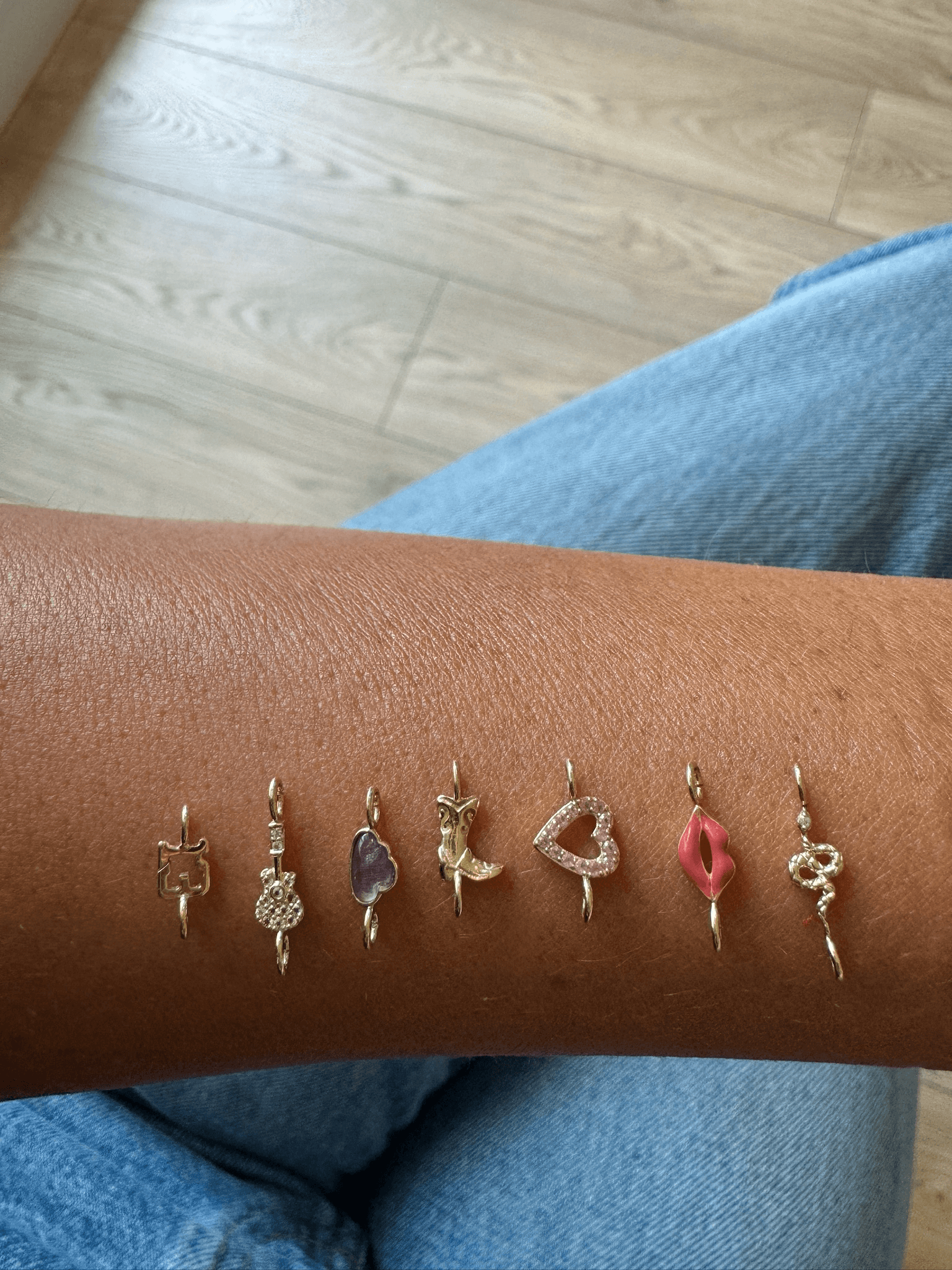 Golden Guitar Charm Bracelet - 10k Solid Gold