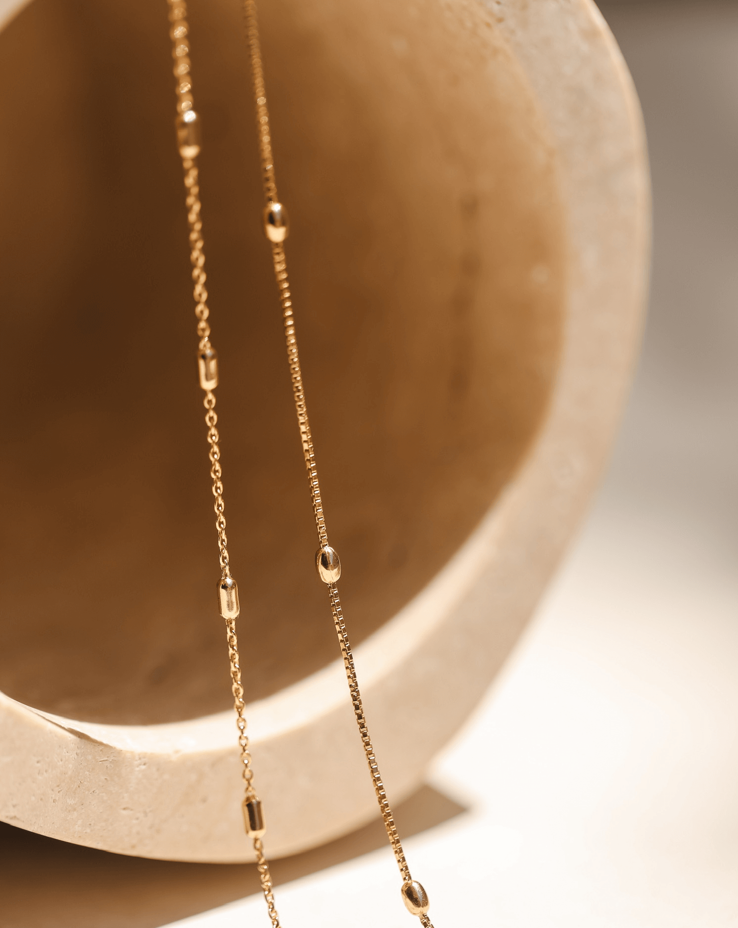 Barrel Chain - Gold Vermeil