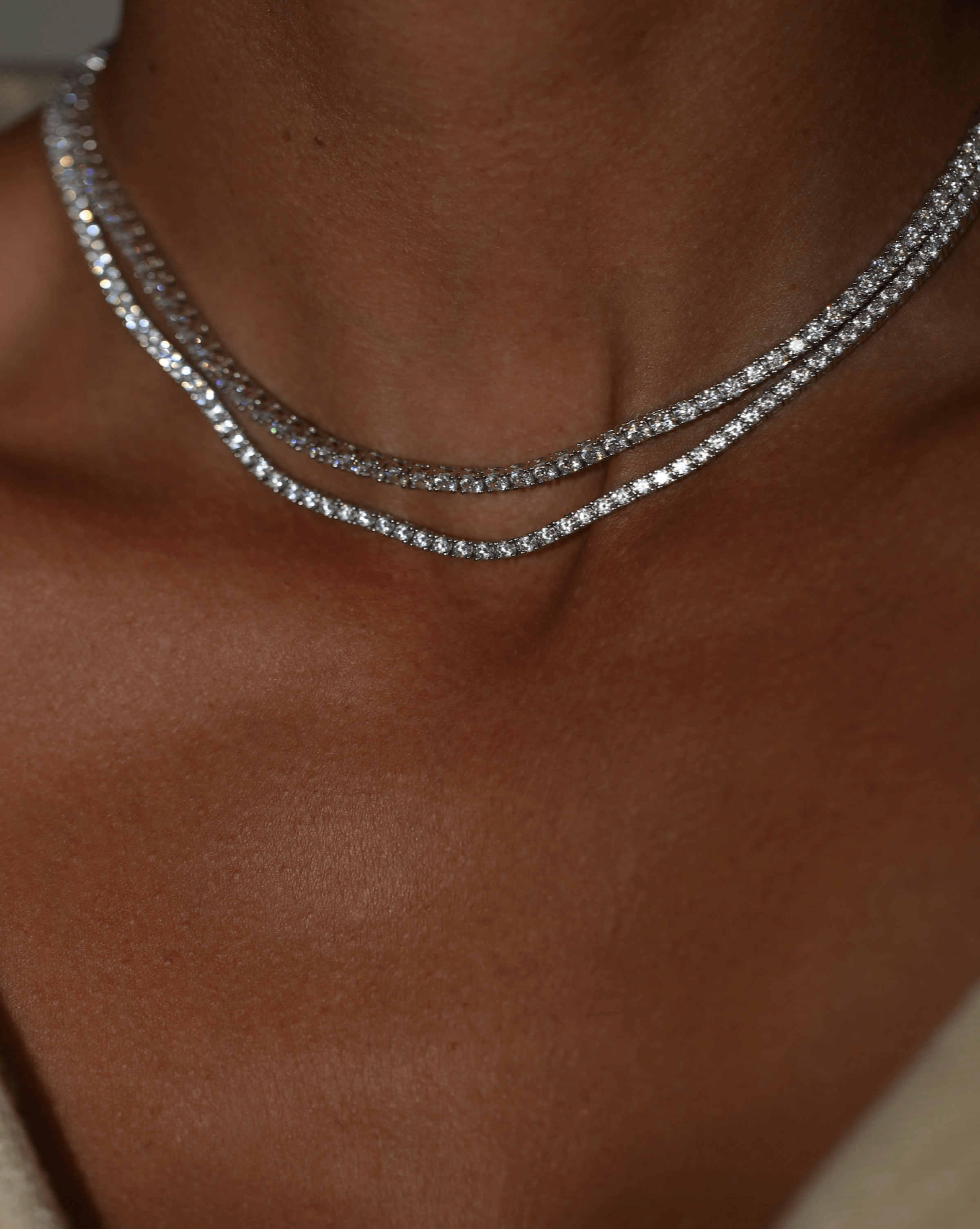 Luxe Prong Set Tennis Choker - Sterling Silver