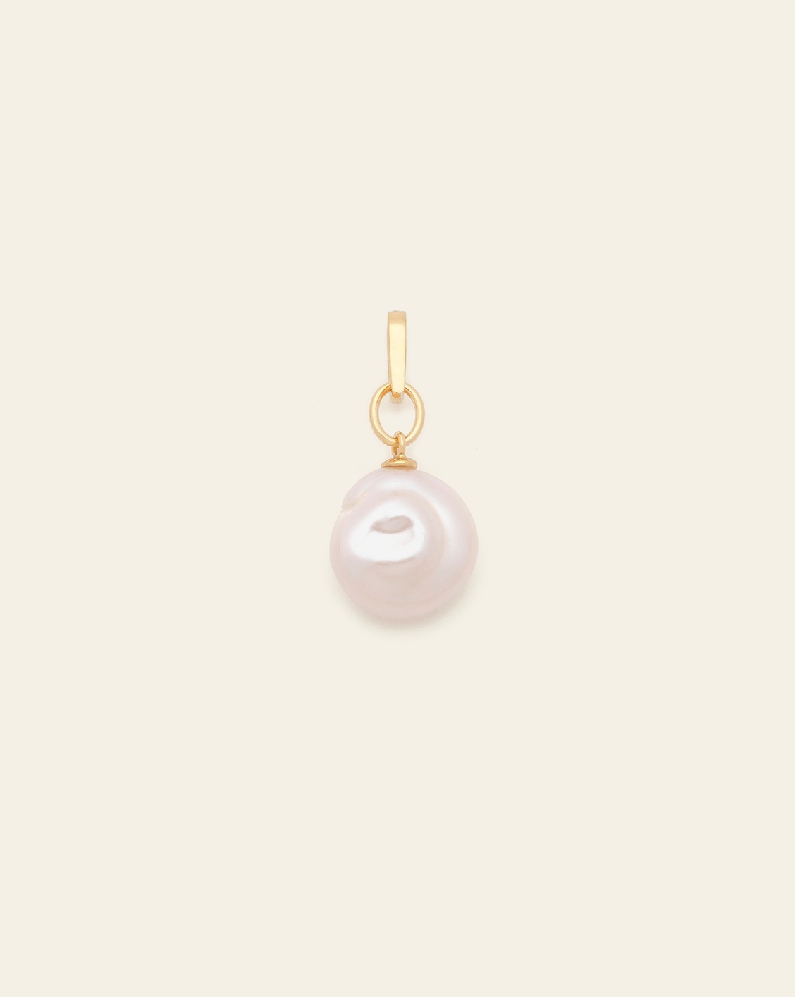 Medium Baroque Pearl Tennis Pendant - Gold Vermeil