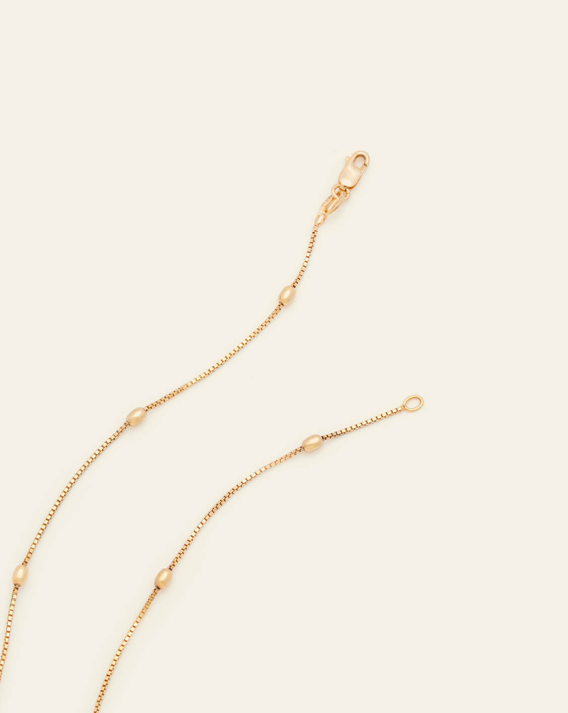 Oval Beaded Chain - Gold Vermeil