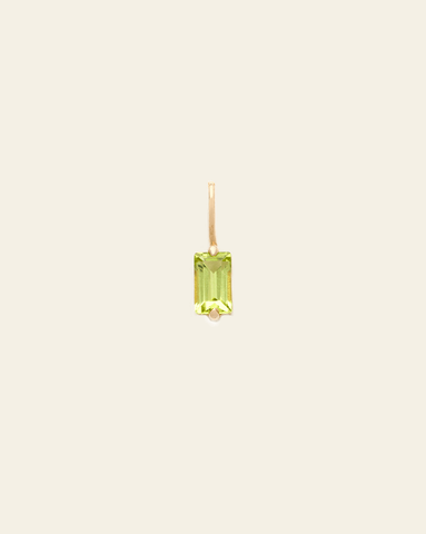 Peridot Pendant - 14k Solid Gold