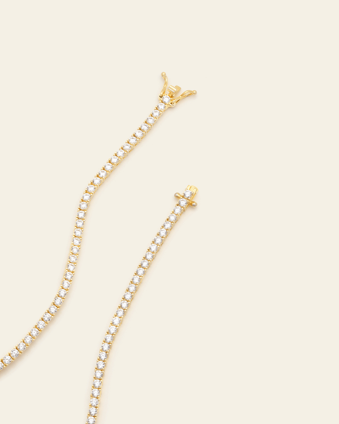 2.5mm Prong Set Tennis Necklace - Gold Vermeil