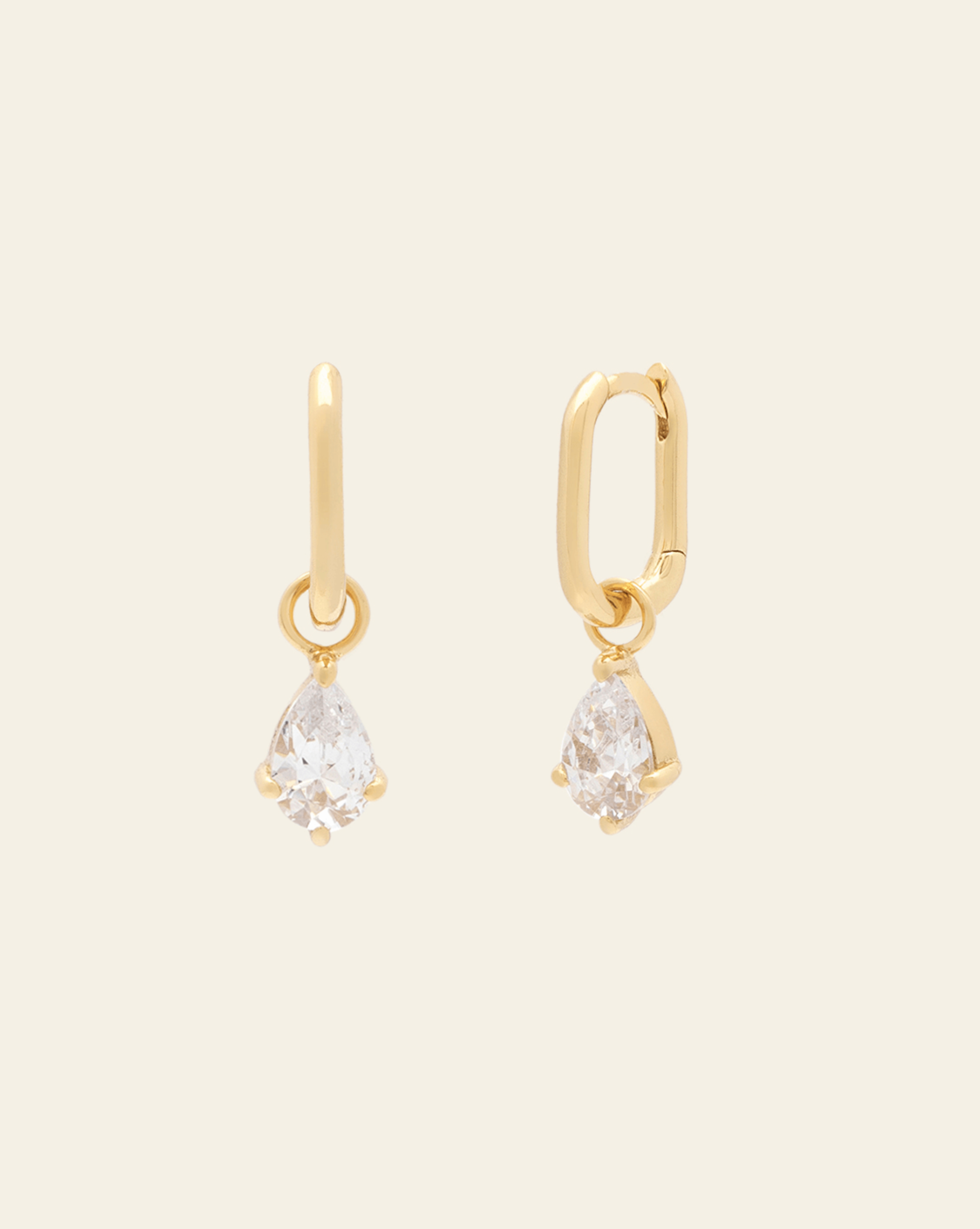 Shimmer Charm Earrings - Gold Vermeil