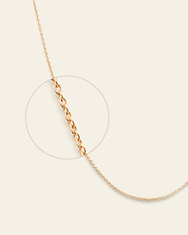 Thin Cable Chain - 14k Solid Gold