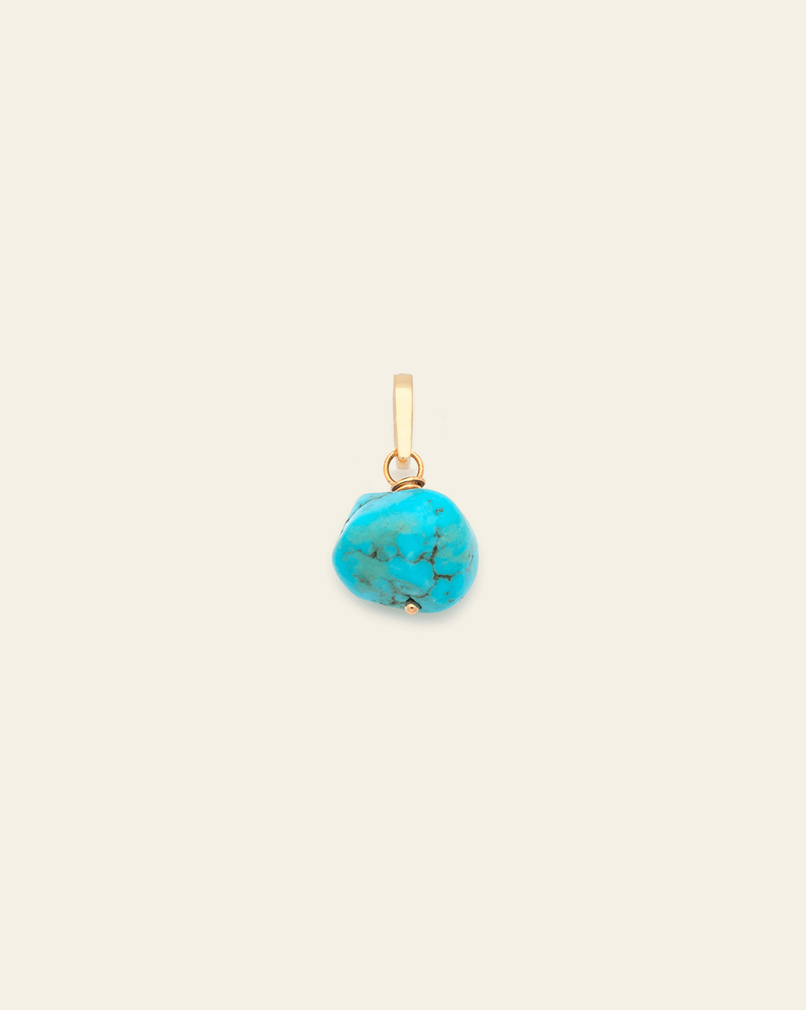 Turquoise Tennis Pendant - Gold Vermeil