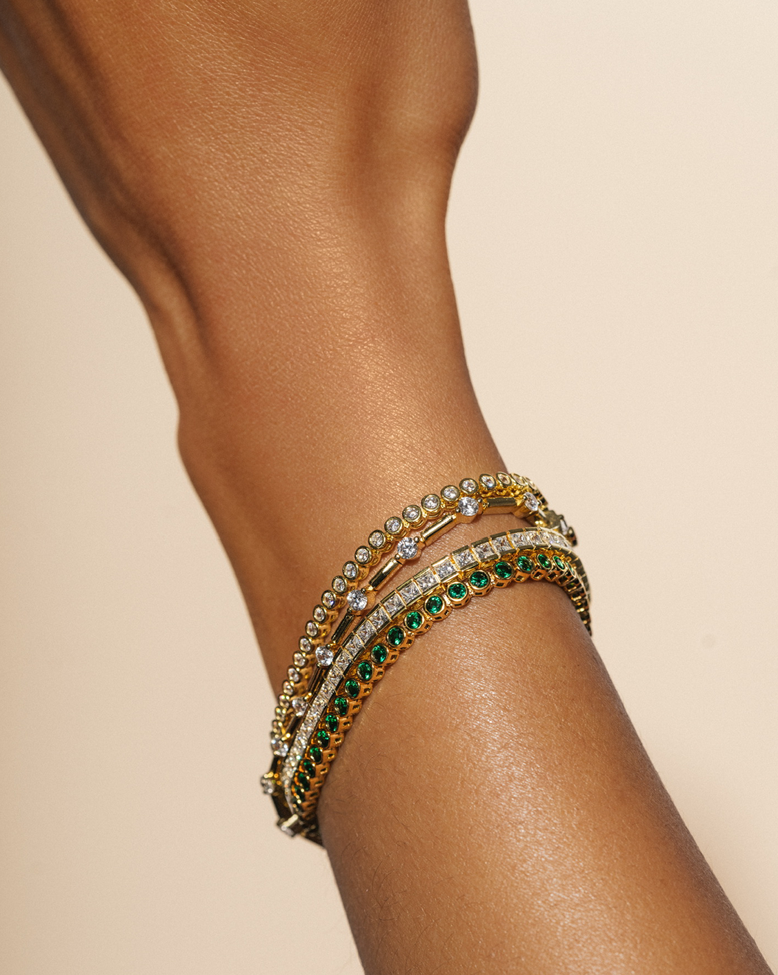 Modern Tennis Bracelet - Gold Vermeil