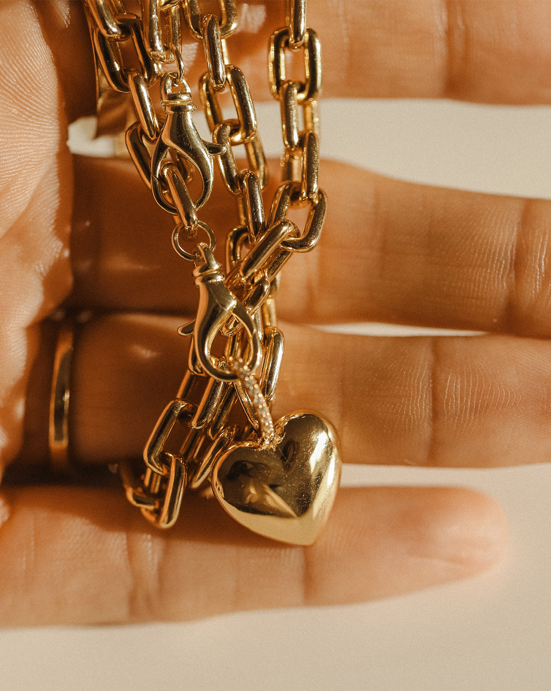 Puffed Heart Pendant - Sterling Silver