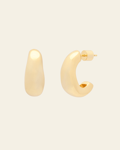 XL Curve Hoops - Gold Vermeil