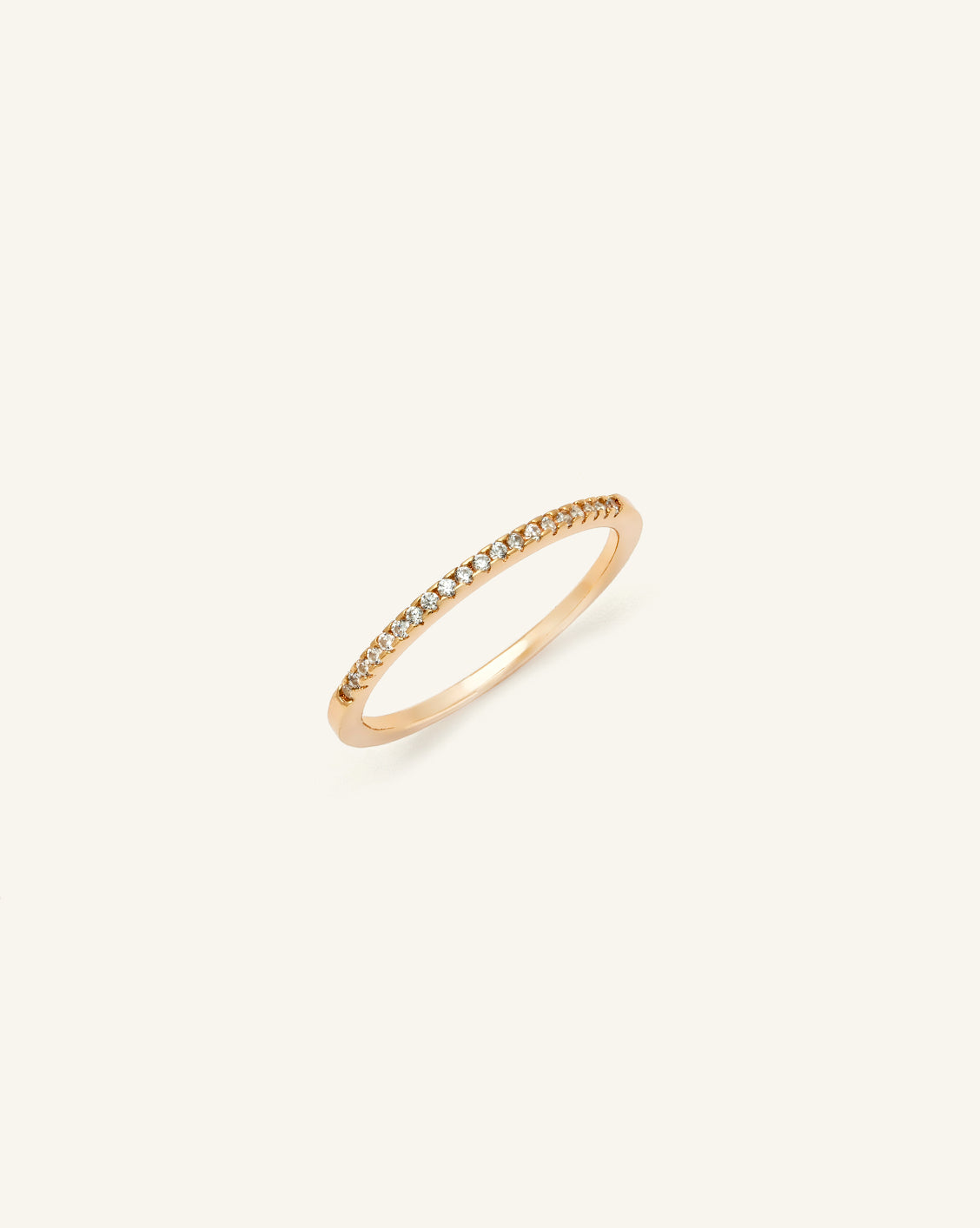 Pave Dainty Band - Gold Vermeil