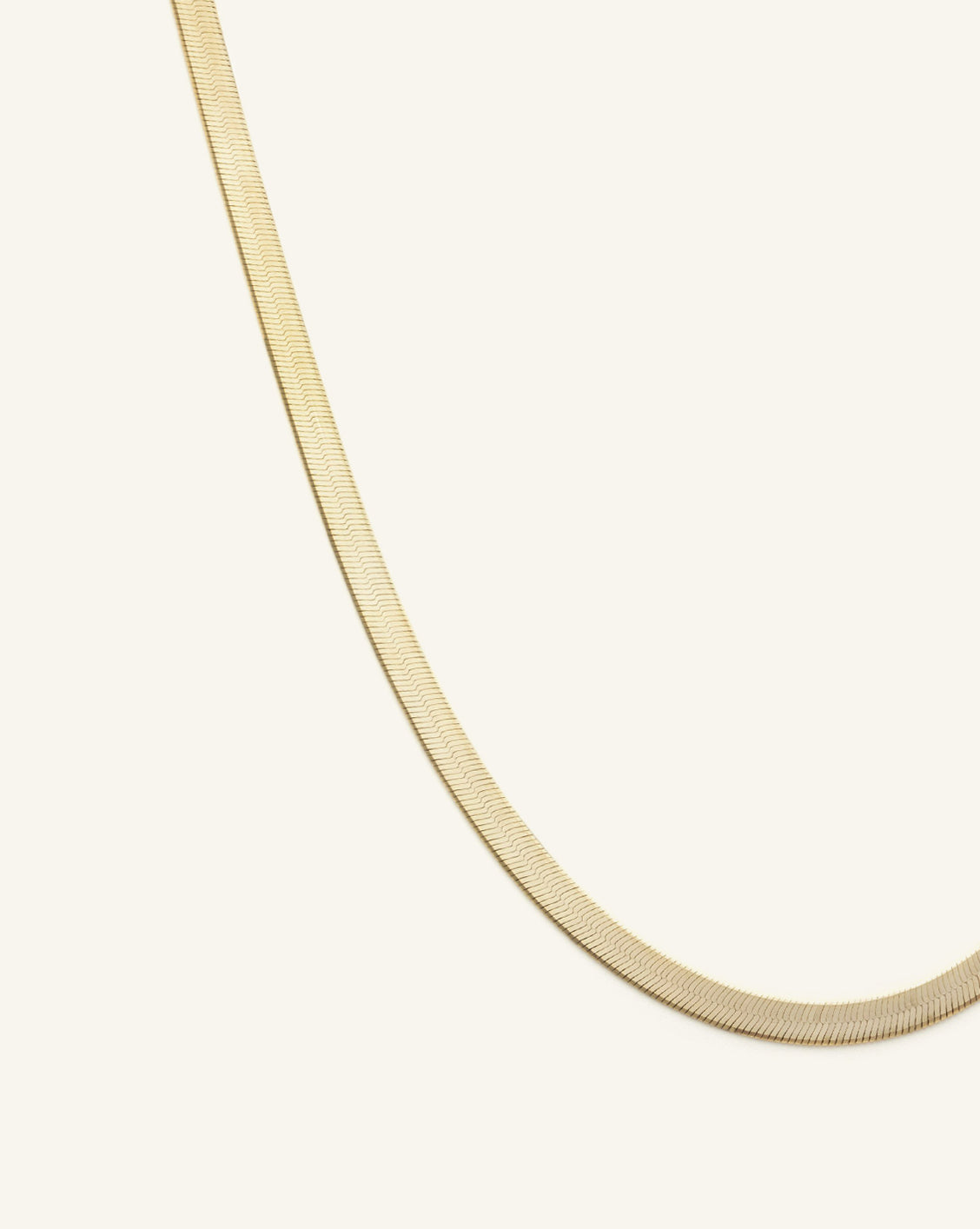 4.5mm Herringbone Chain - Gold Vermeil