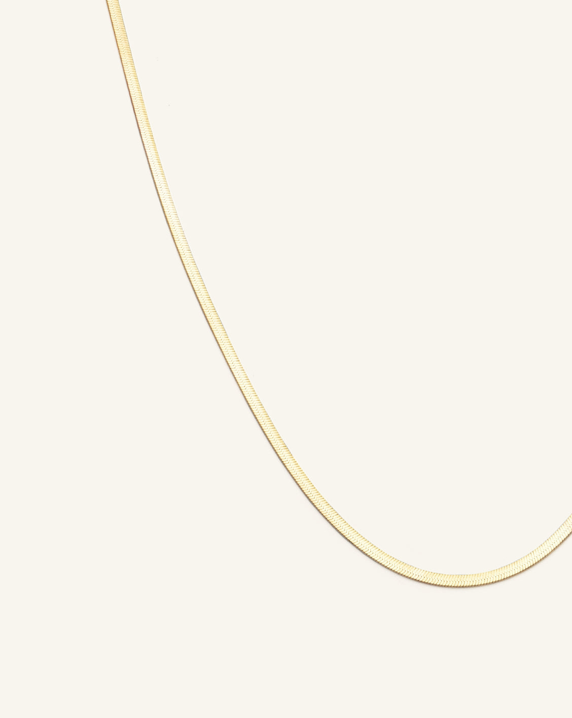 2mm Herringbone Chain - Gold Vermeil