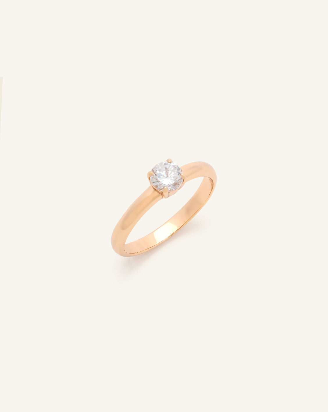 Verona Solitaire Ring - Gold Vermeil