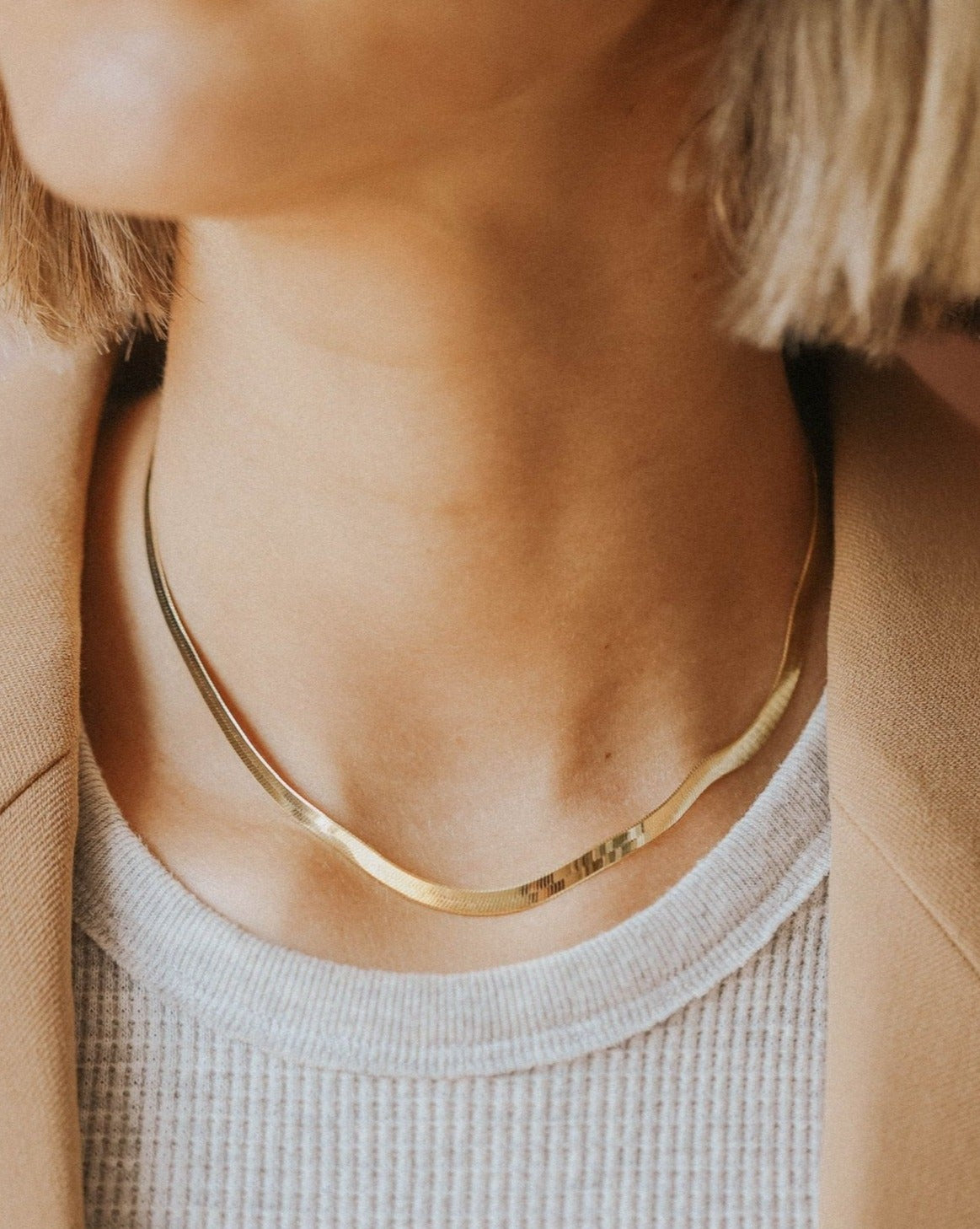 Herringbone choker necklace outlet