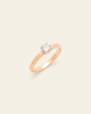 Verona Solitaire Ring - Gold Vermeil