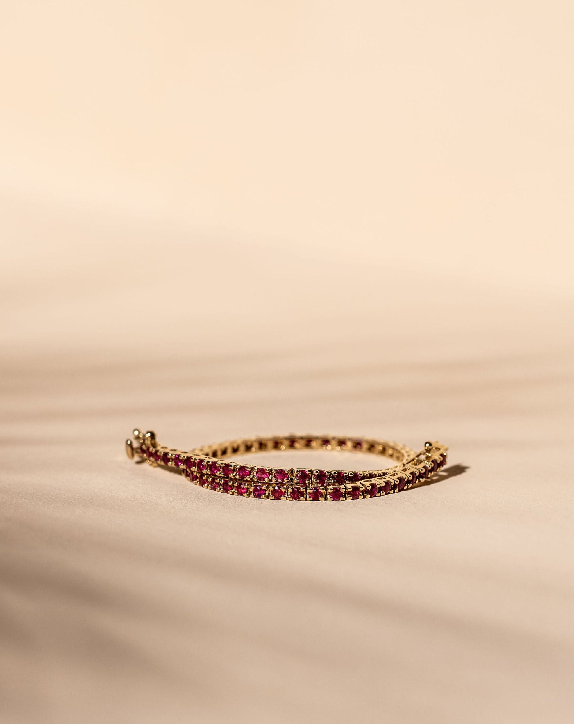 *Made To Order* Ruby Tennis Bracelet - 14k Solid Gold